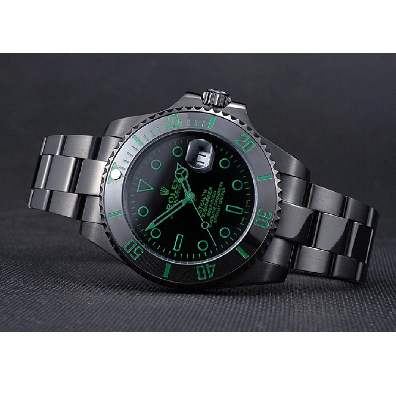 AAA replica watch Submariner Black Ceramic Stealth Rolex 622007 0508